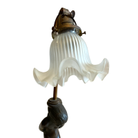 Lampa z chłopcem. Brąz, marmur. Proj. Otto Prutscher. Wiedeń, ok 1910